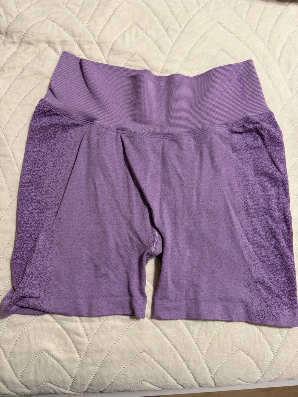 Dfyne Women’s High-Waist Shorts in Lavender — Comfortable Stretch